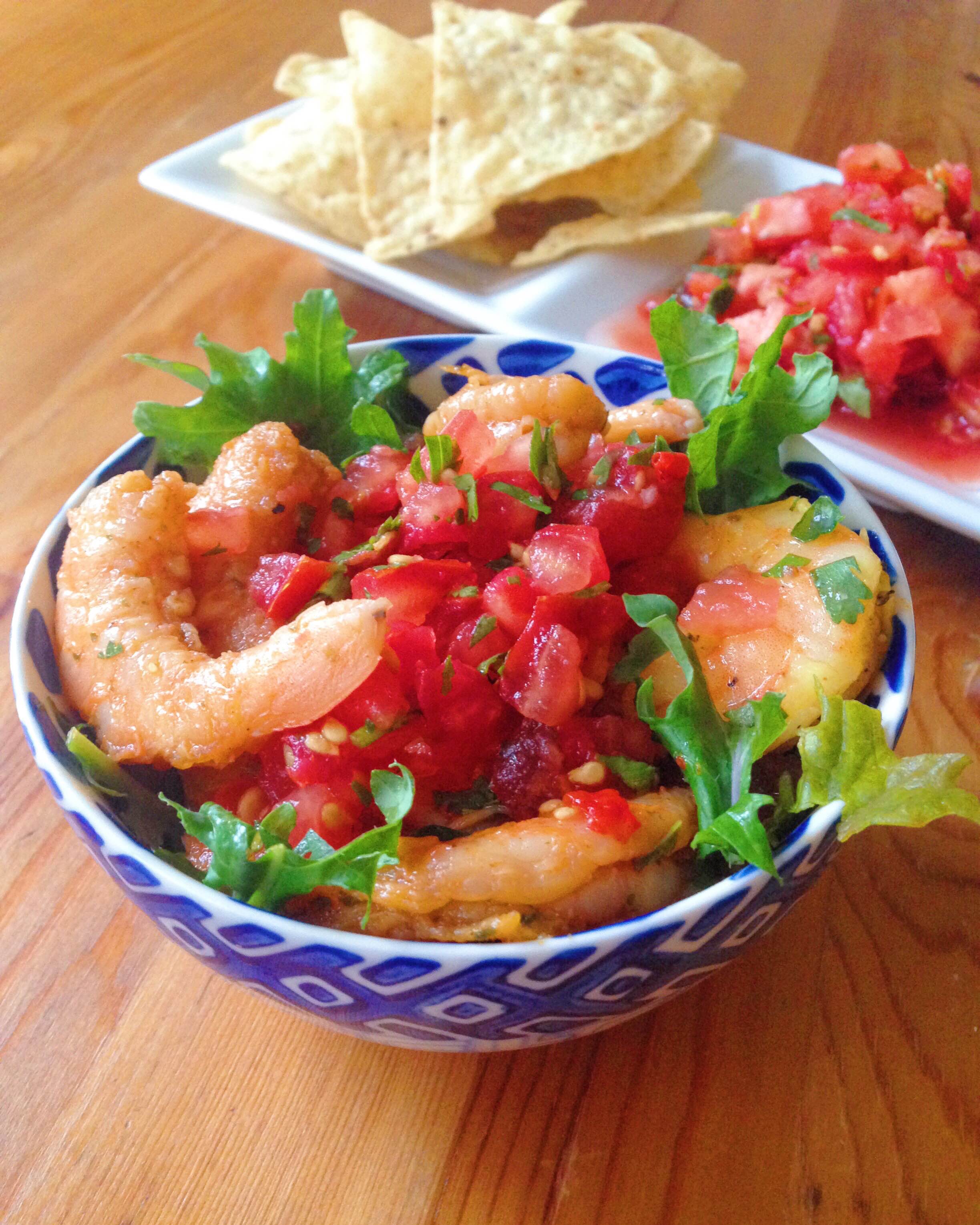 Shrimp Ceviche with Kale & Pico de Gallo