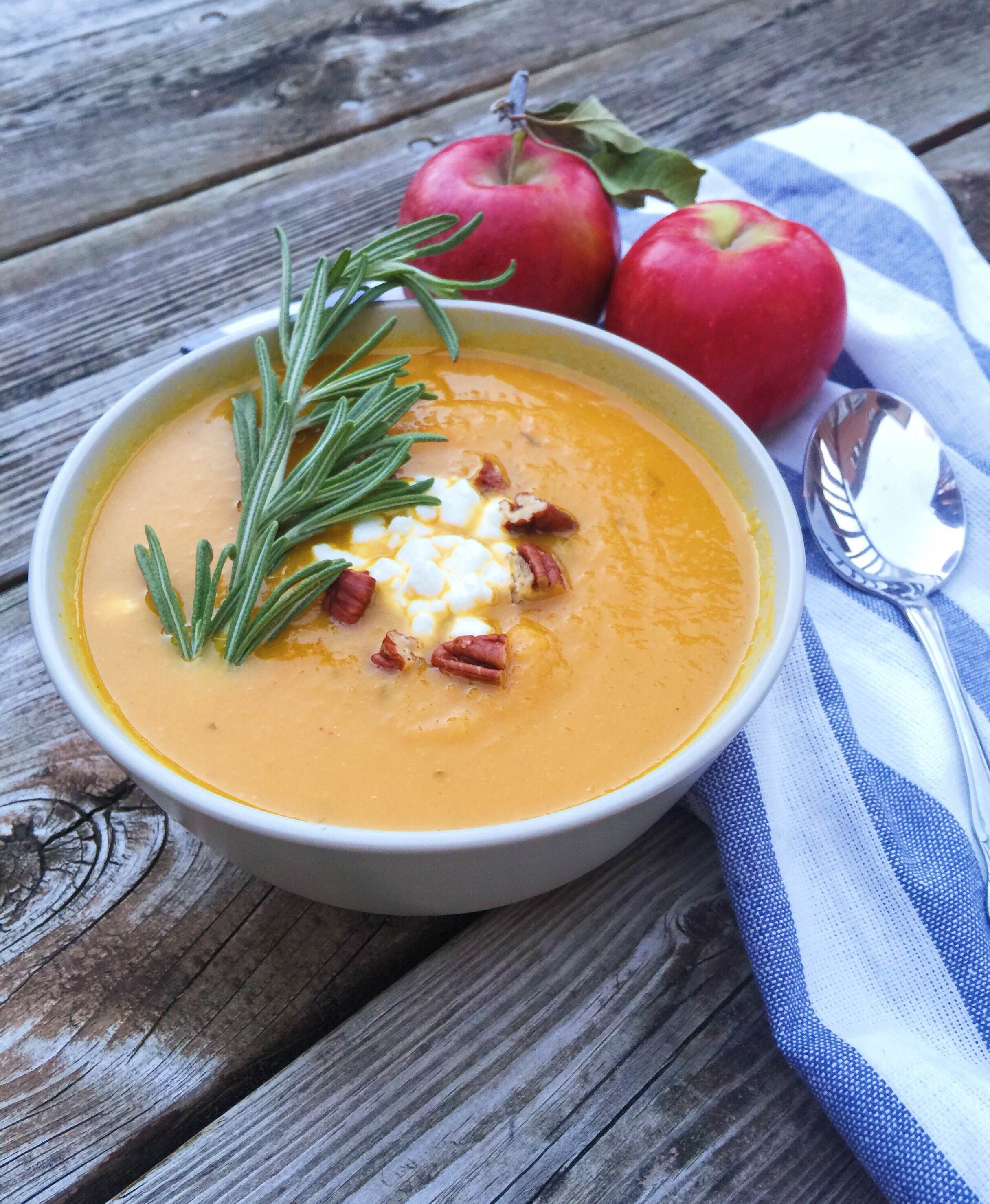 Curried Apples & Roasted Butternut Squash Soup
