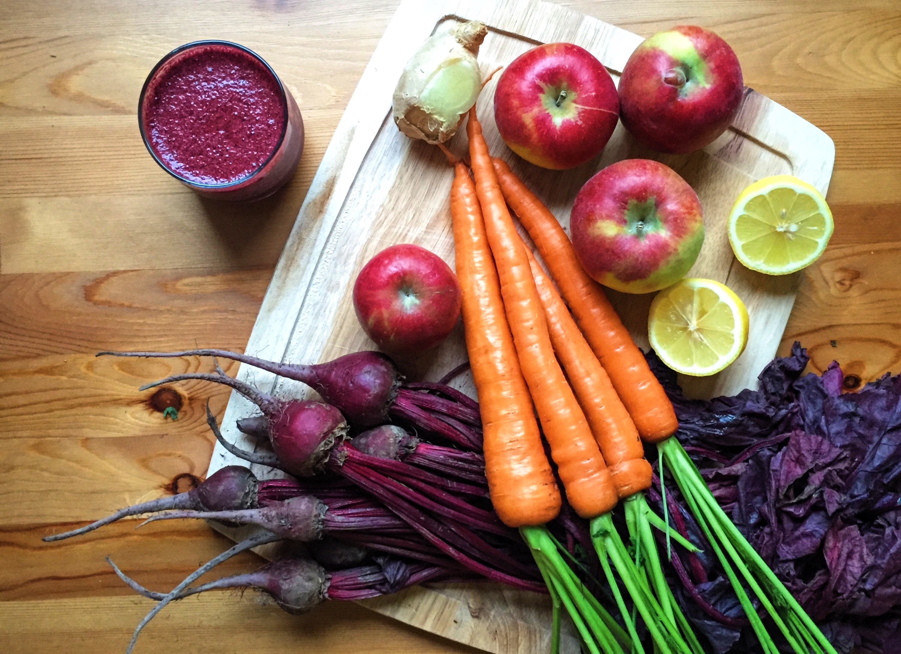 Apples, Beets, Carrots & Ginger Juice