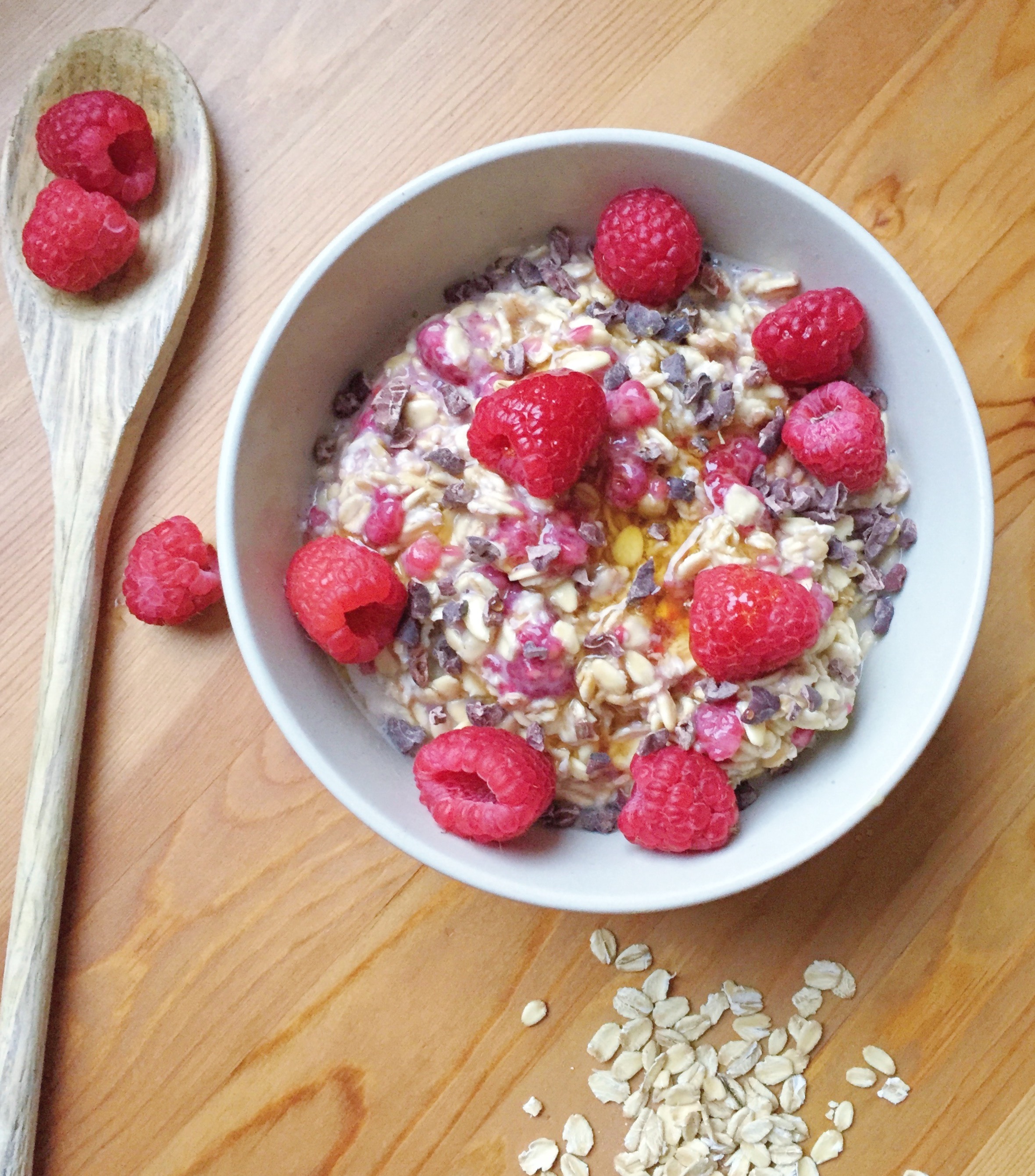 Creamy Raspberry Overnight Oats