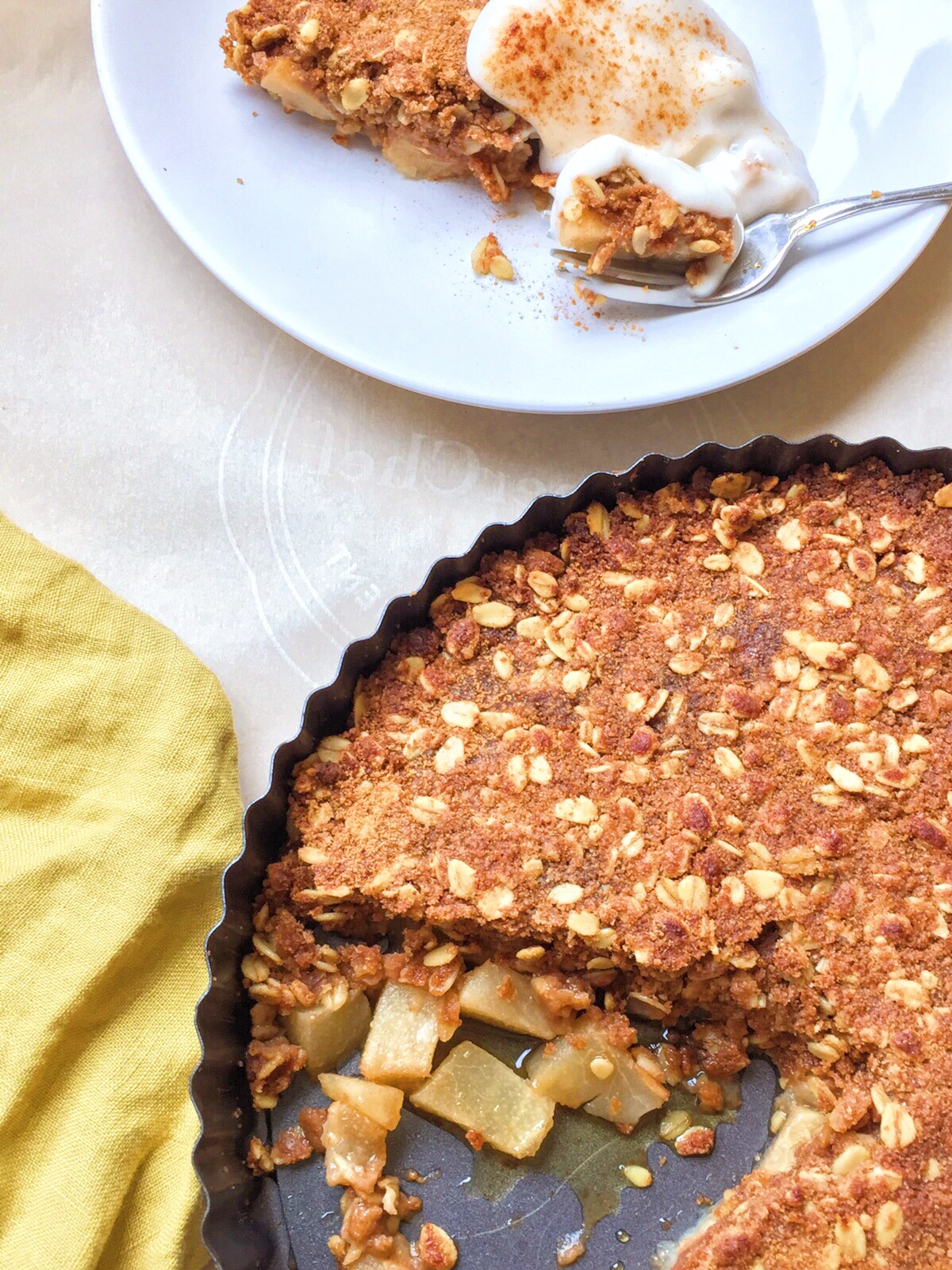 Healthy Pear & Ginger Crisp