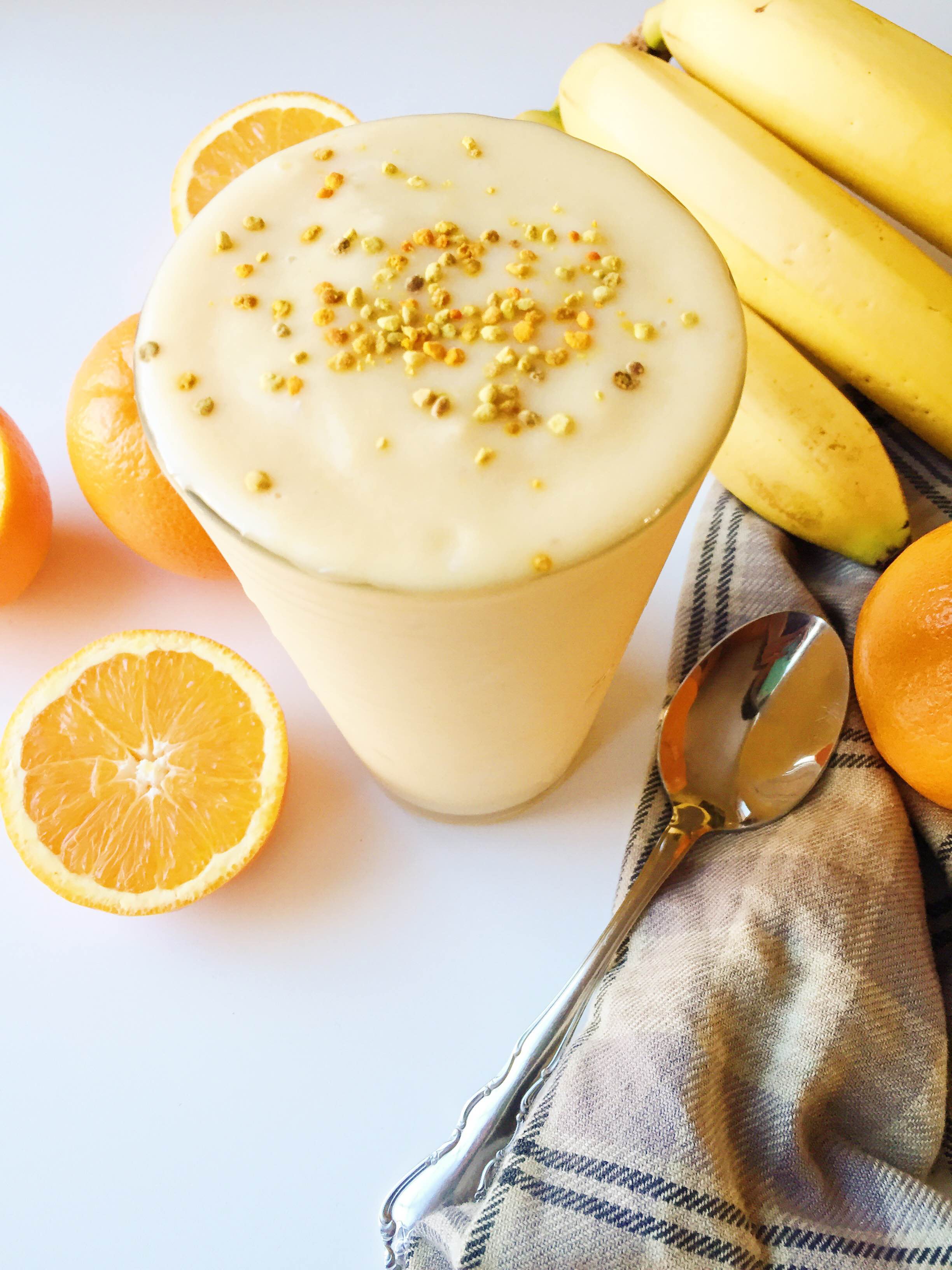 A Turmeric Piña Colada Smoothie