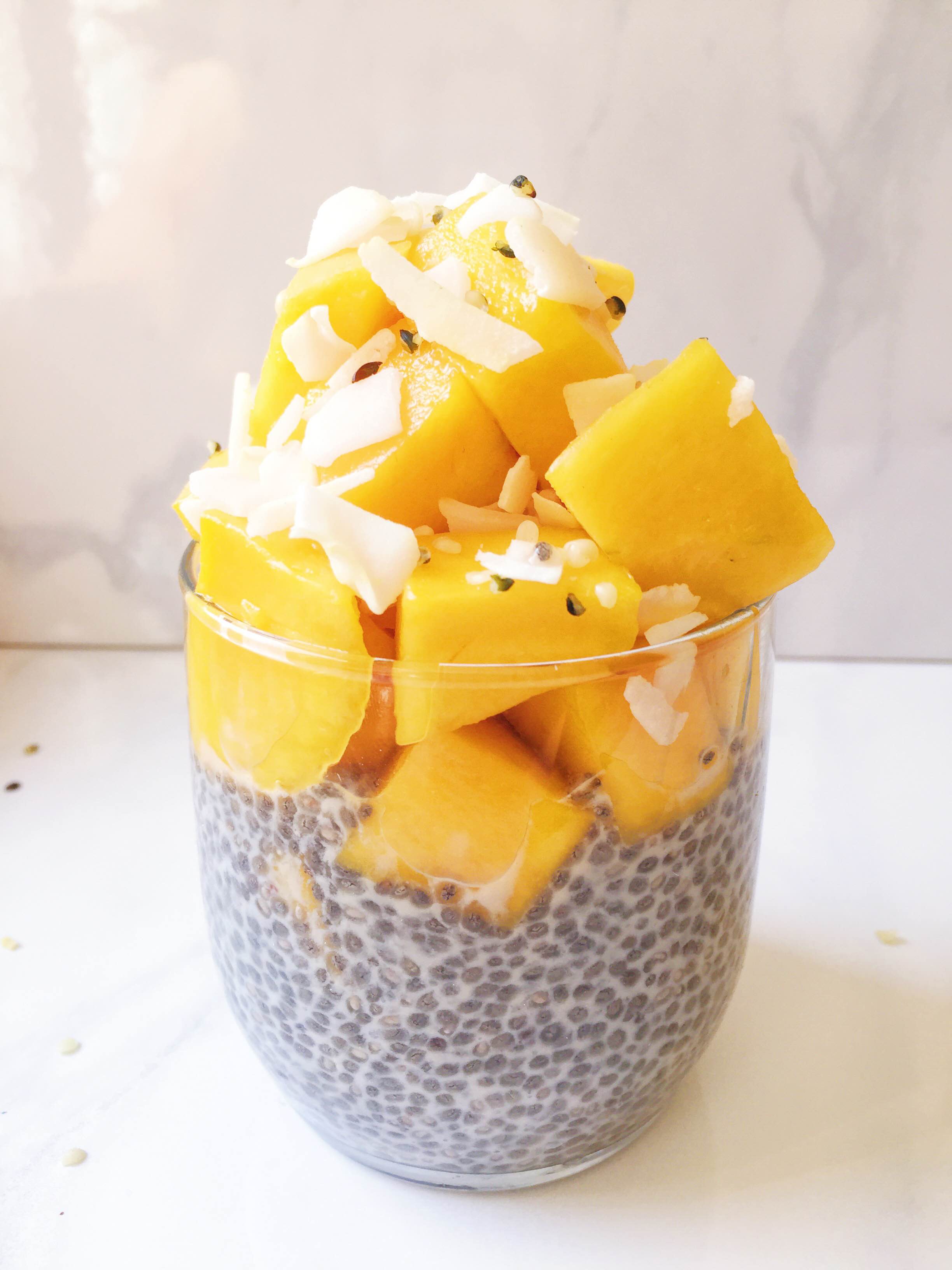 Mango Coconut Sticky Chia Pudding!