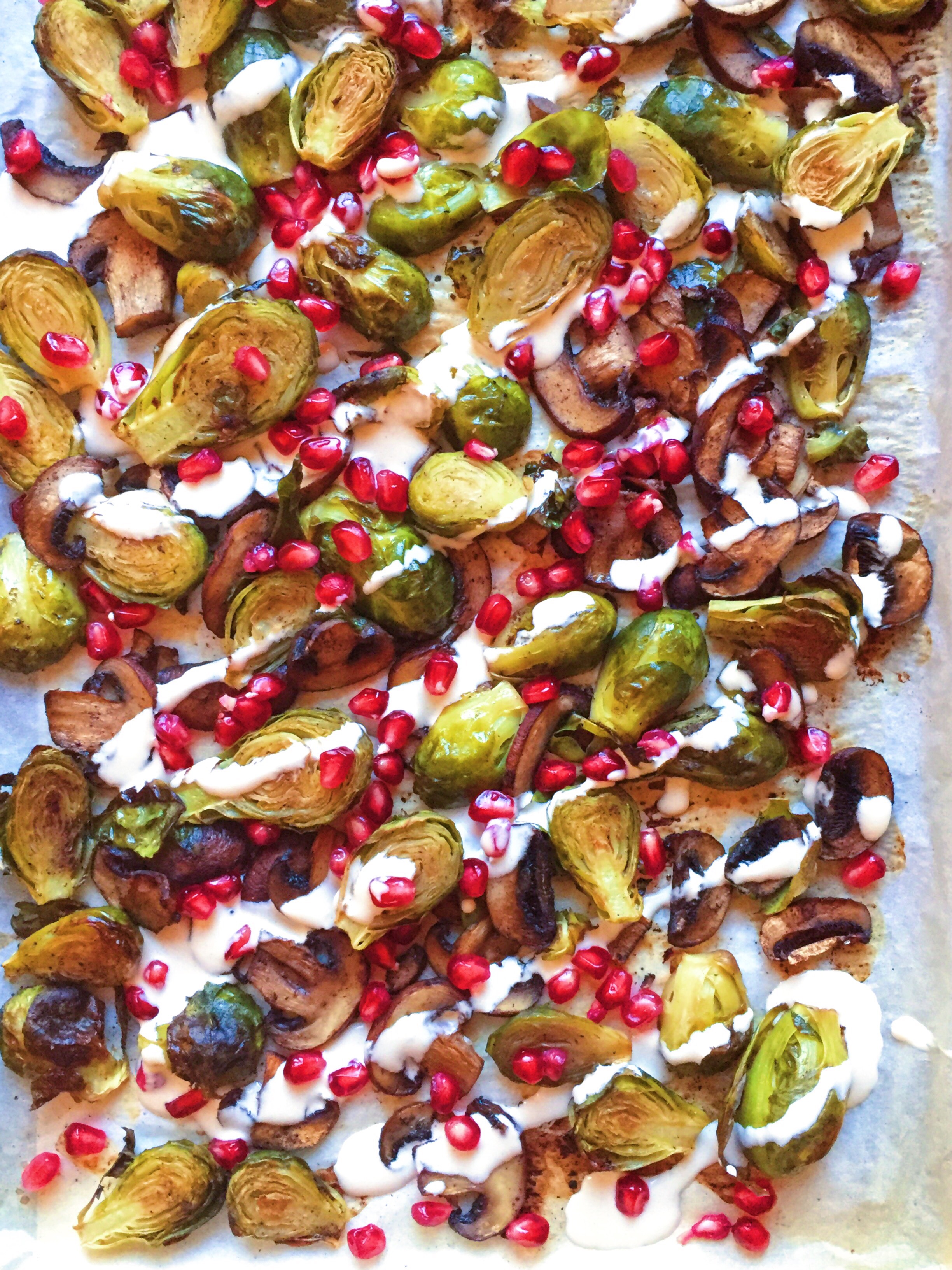 Brussels Sprouts with homemade Lemony Tahini