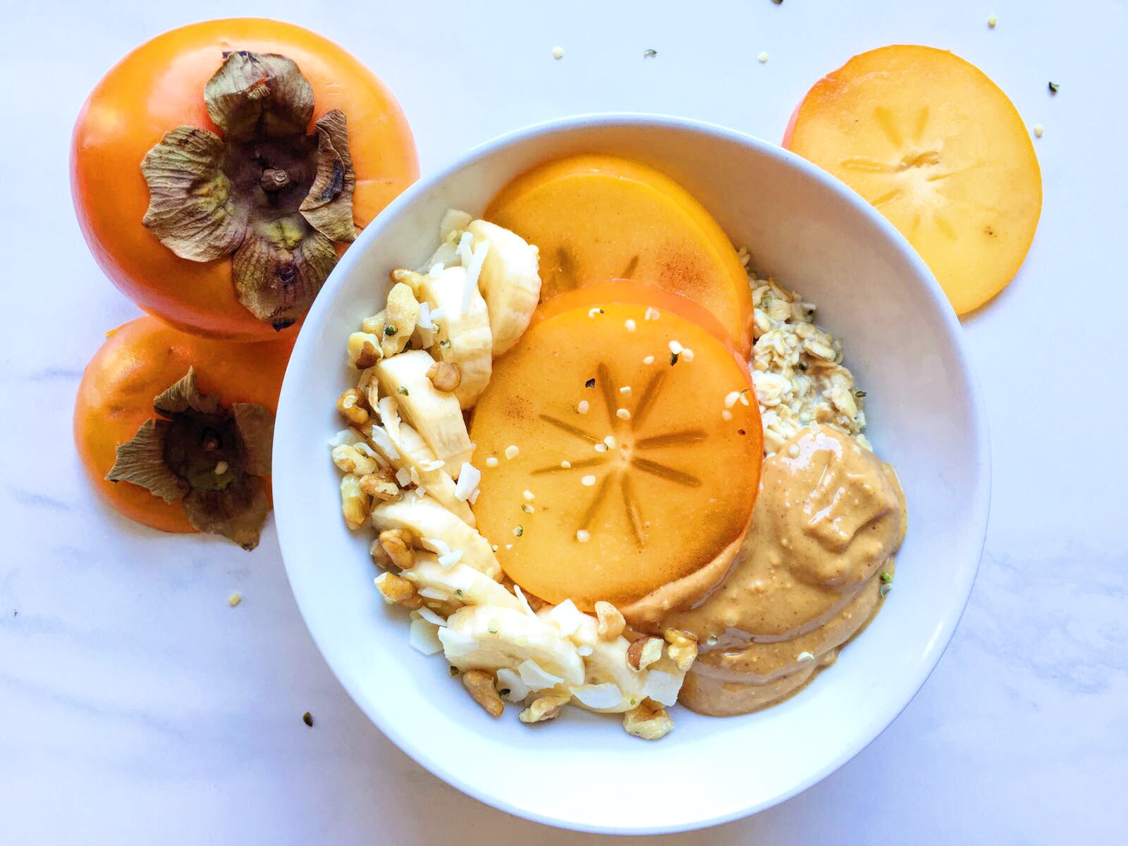 Persimmon & Peanut Butter Overnight Oats