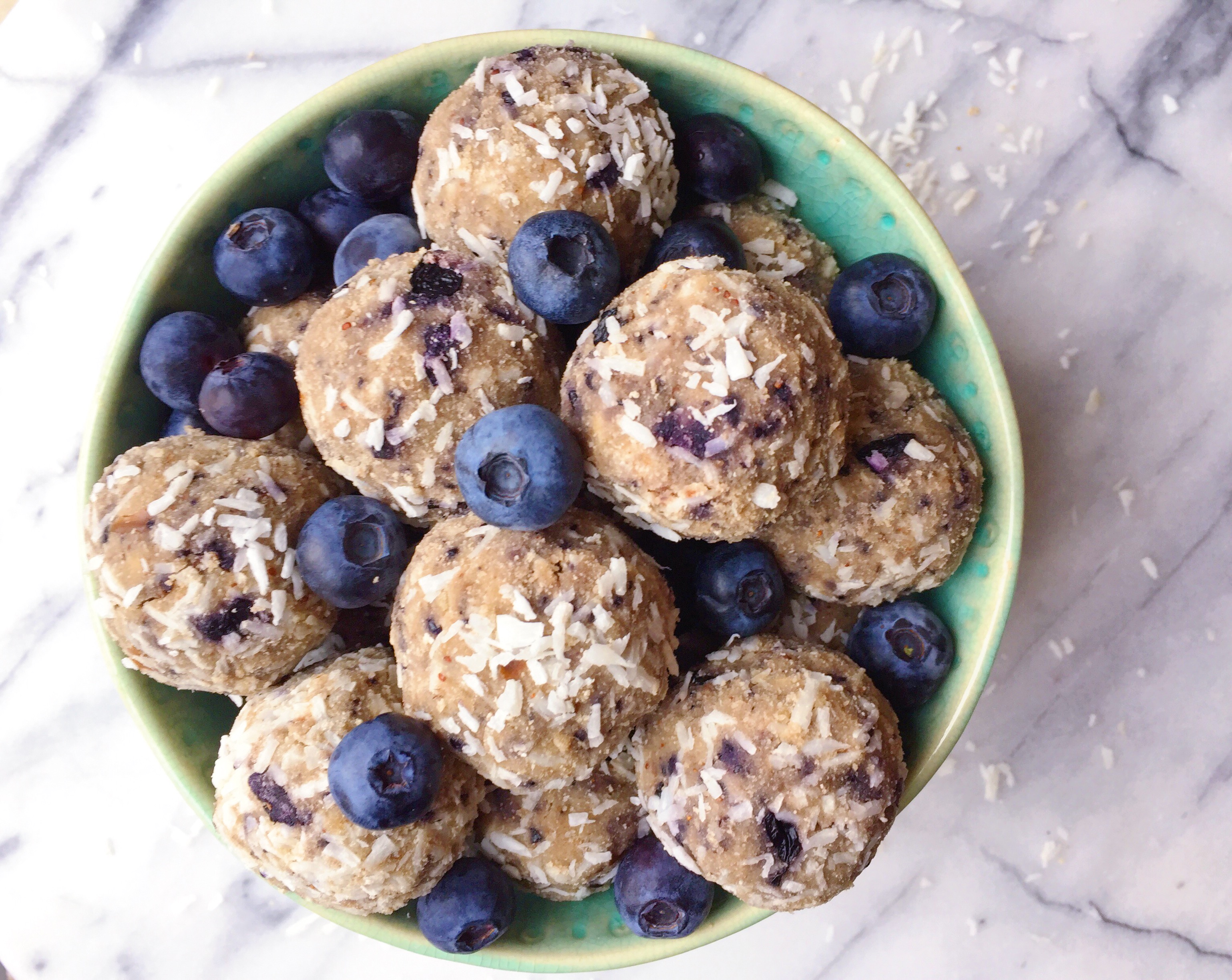 No-Bake Blueberry Bliss Balls