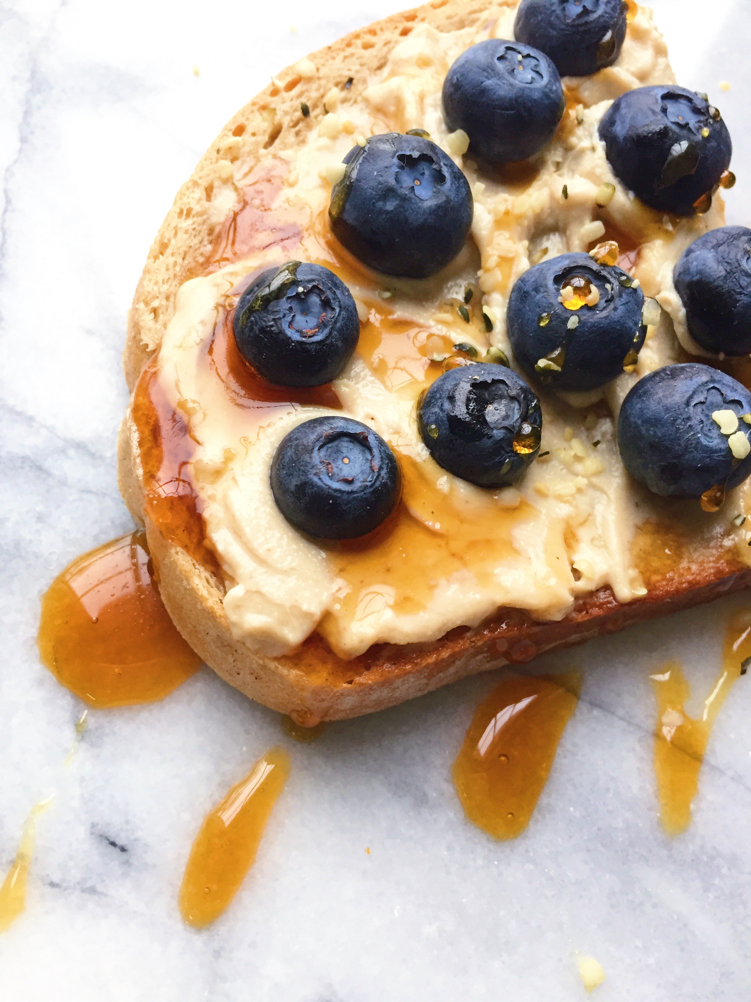 Blueberry Cashew Cheesecake Toast