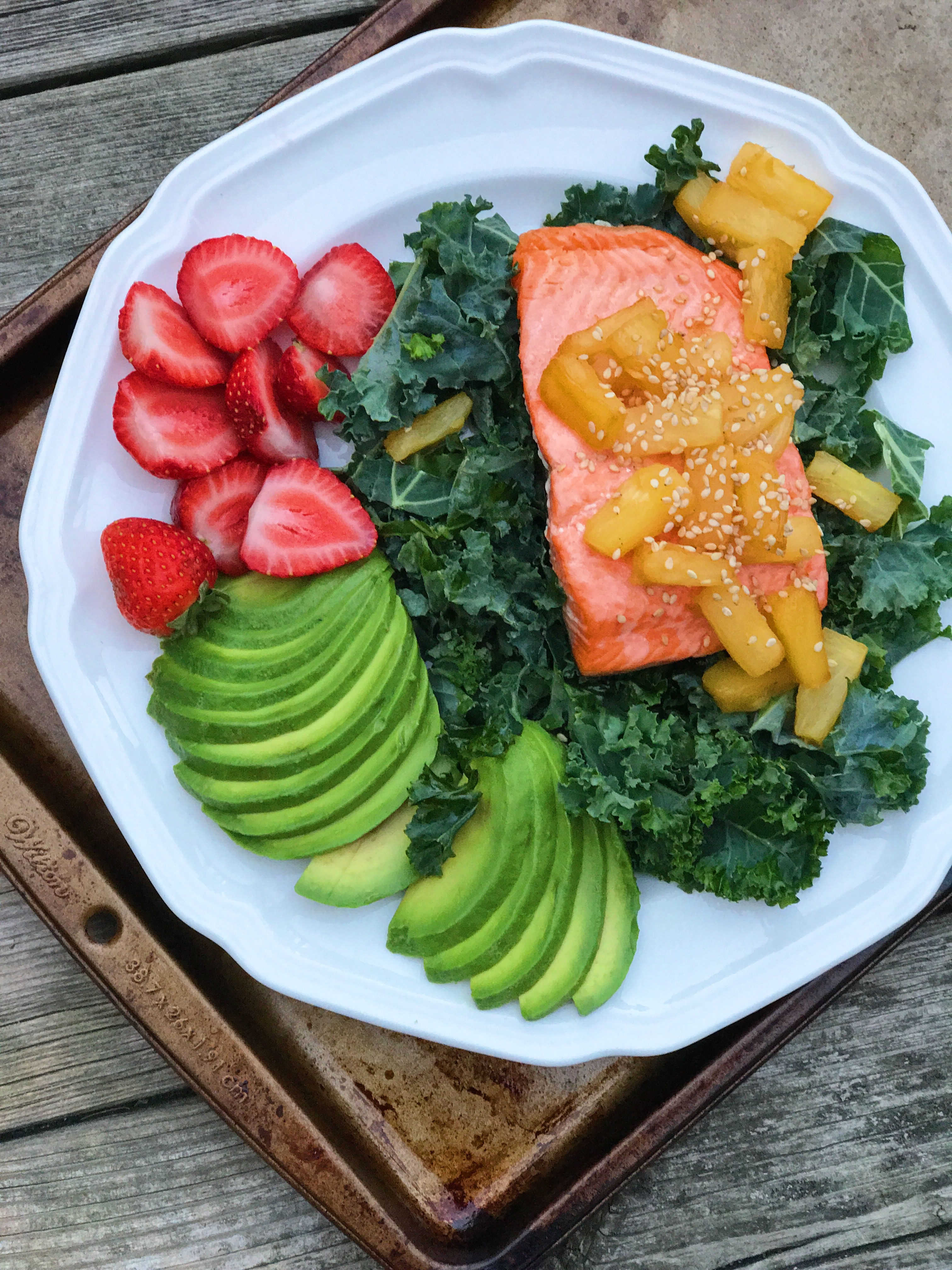 Pineapple and Tamari Salsa Salmon
