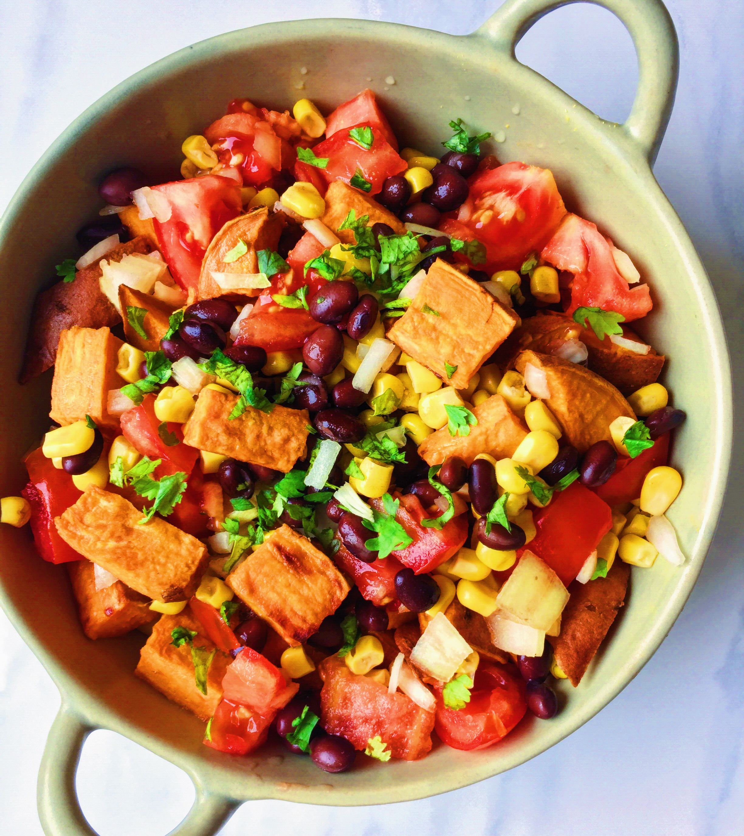 Southwest Sweet Potato Salsa Salad