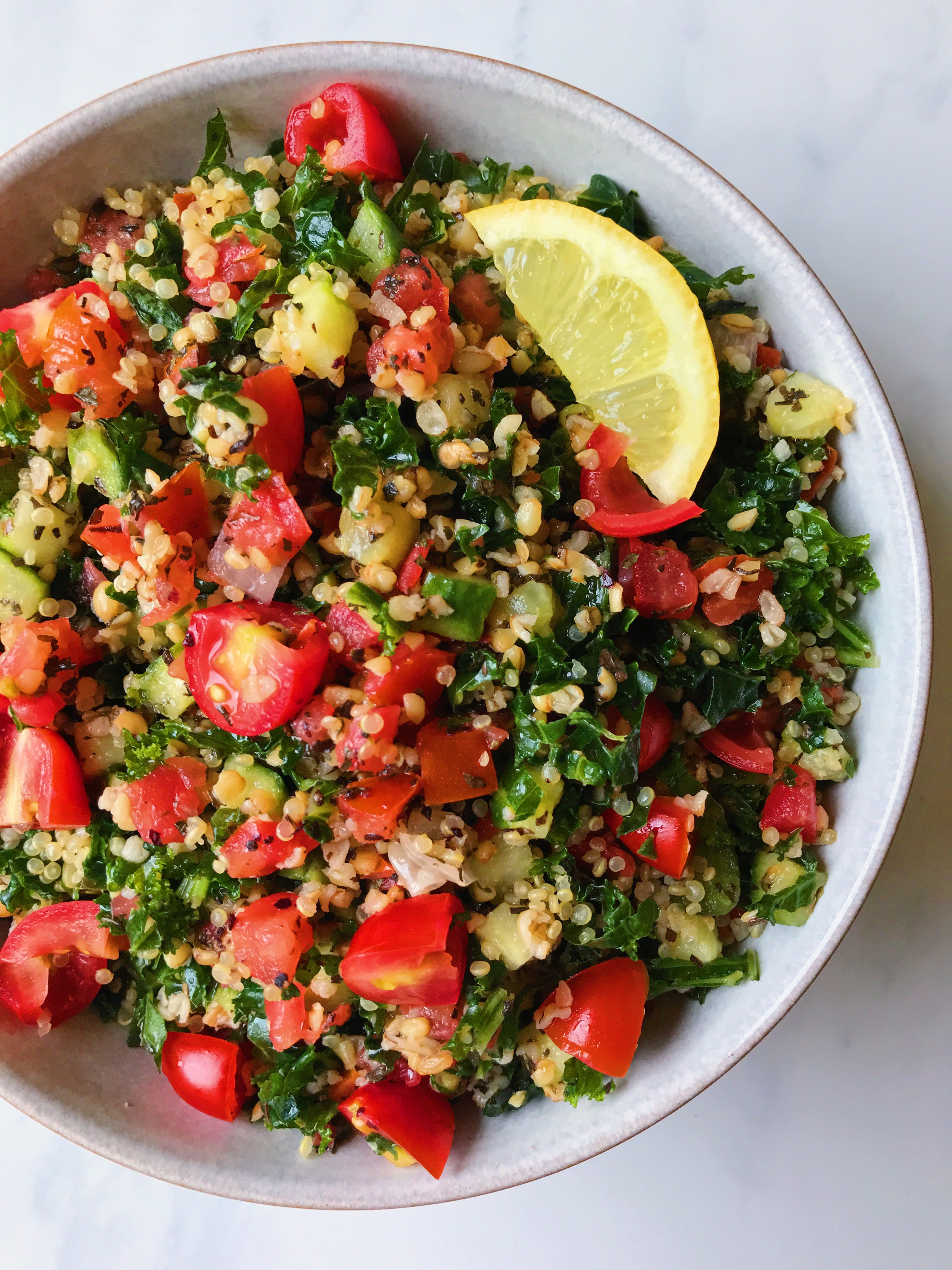 Quinoa Kale Tabbouleh Salad