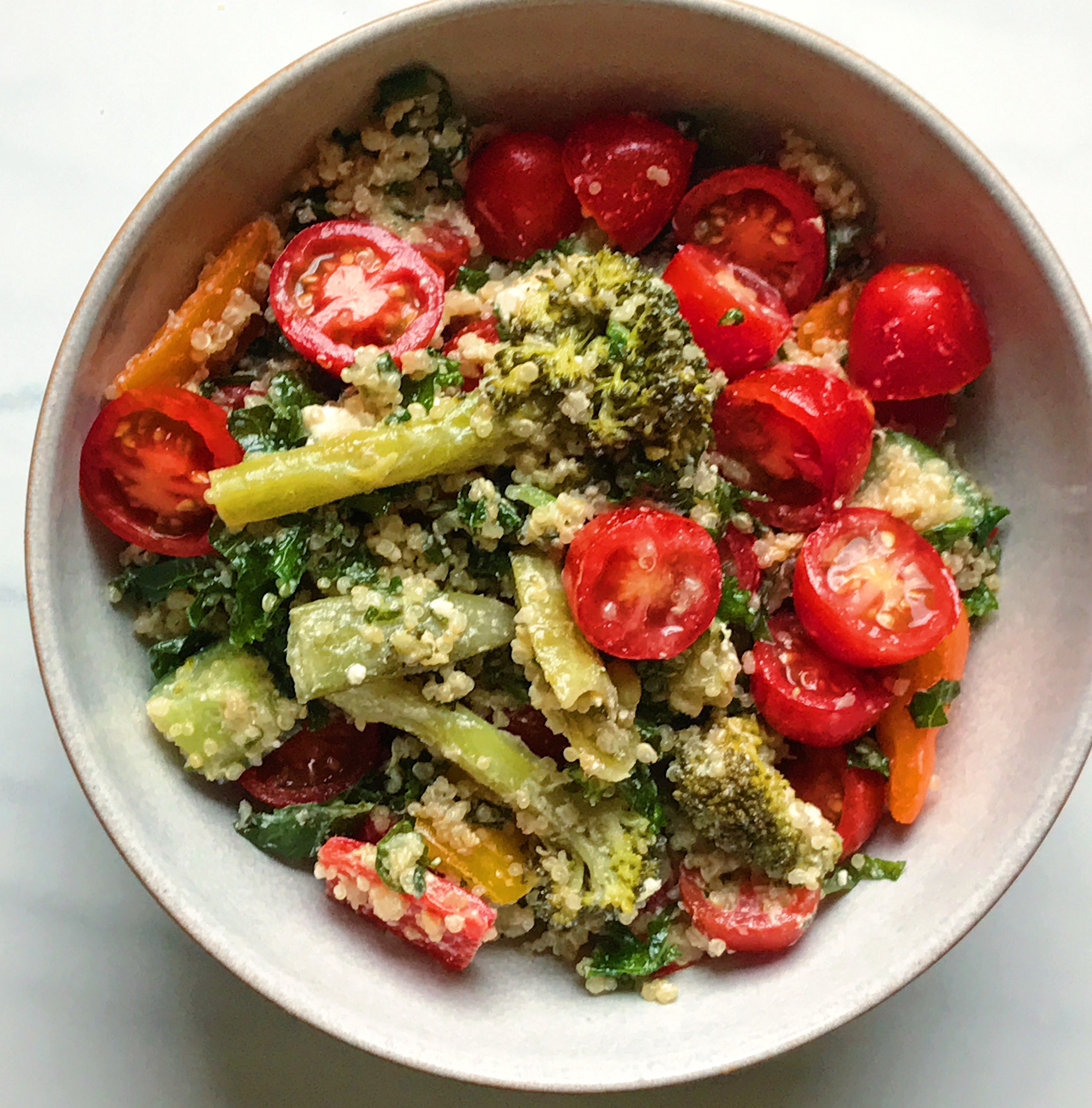 Tomato & Roasted Broccoli Quinoa Salad
