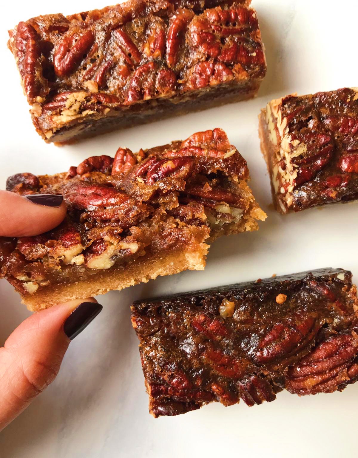 Date Caramel Pecan Pie Bars