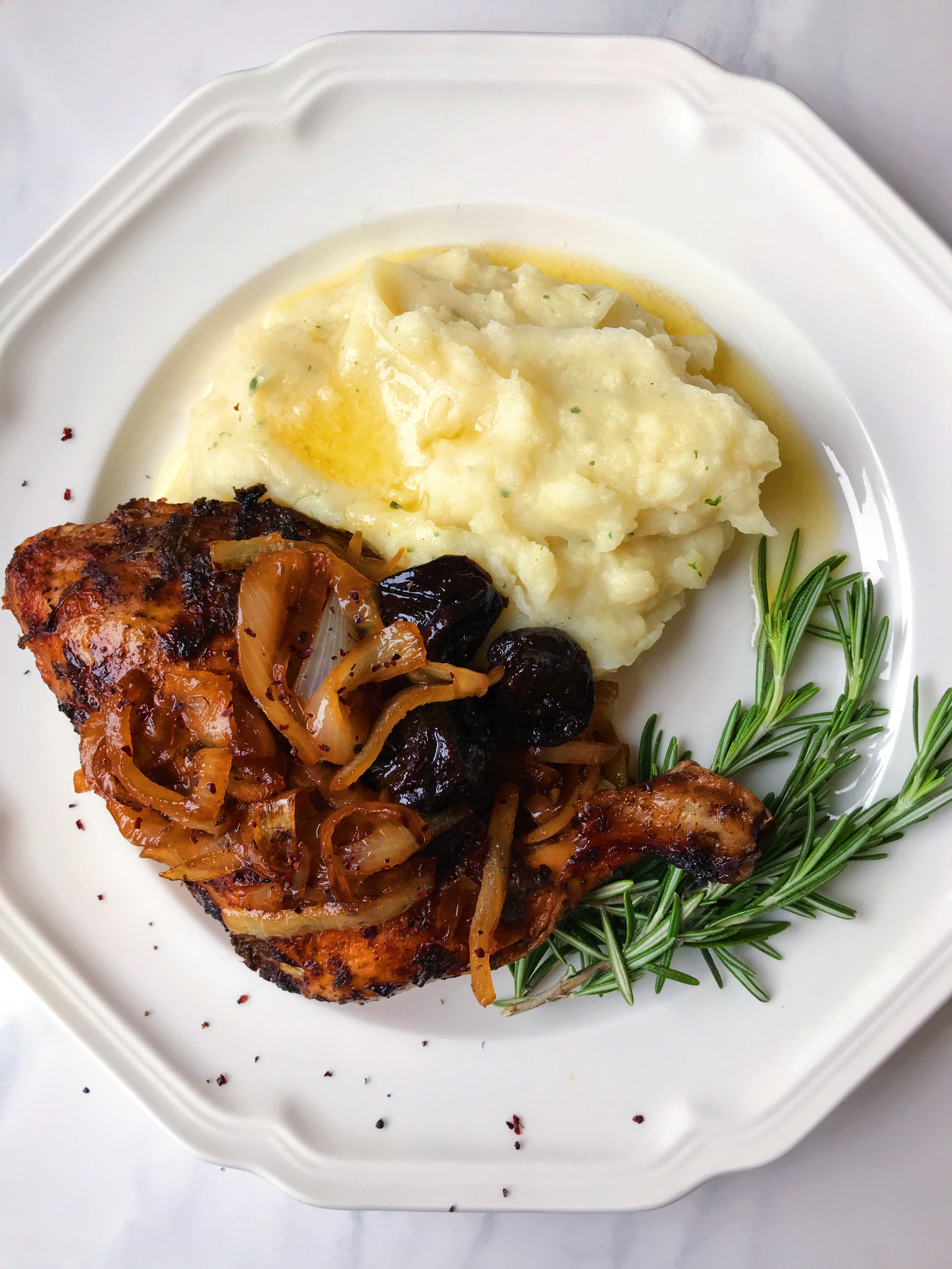 One-Pan Prunes and Shallot Chicken