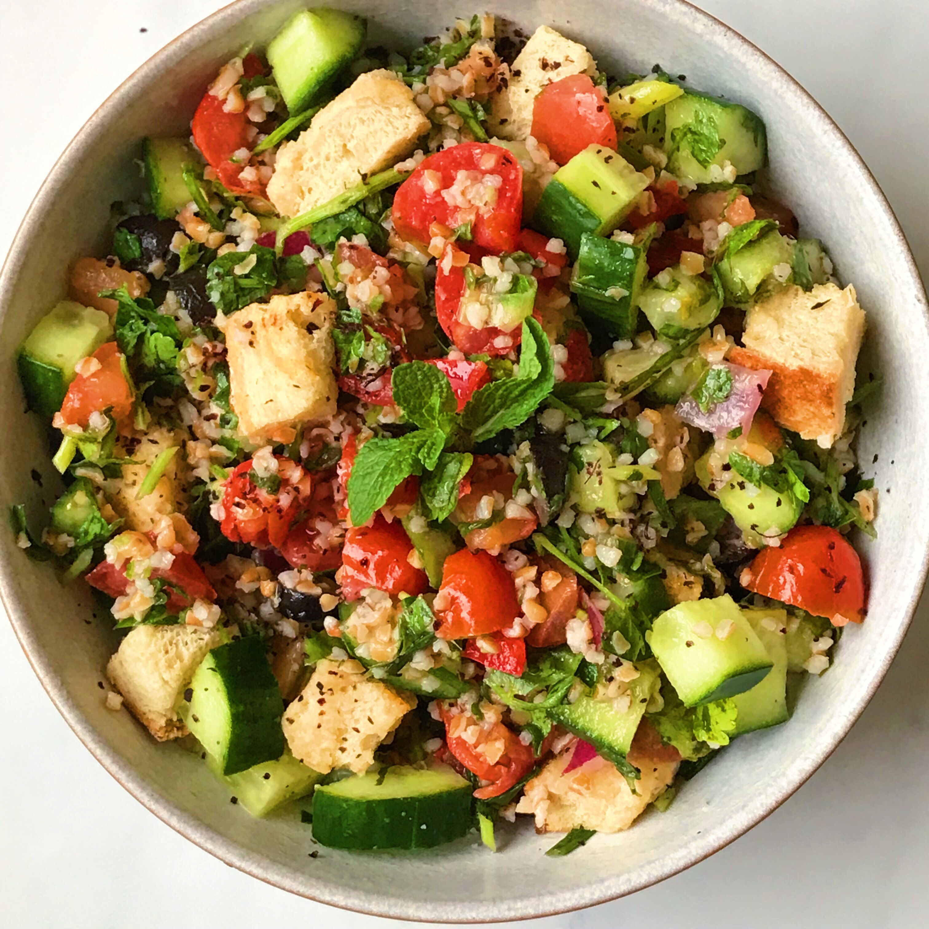 Tabbouleh Panzanella Salad