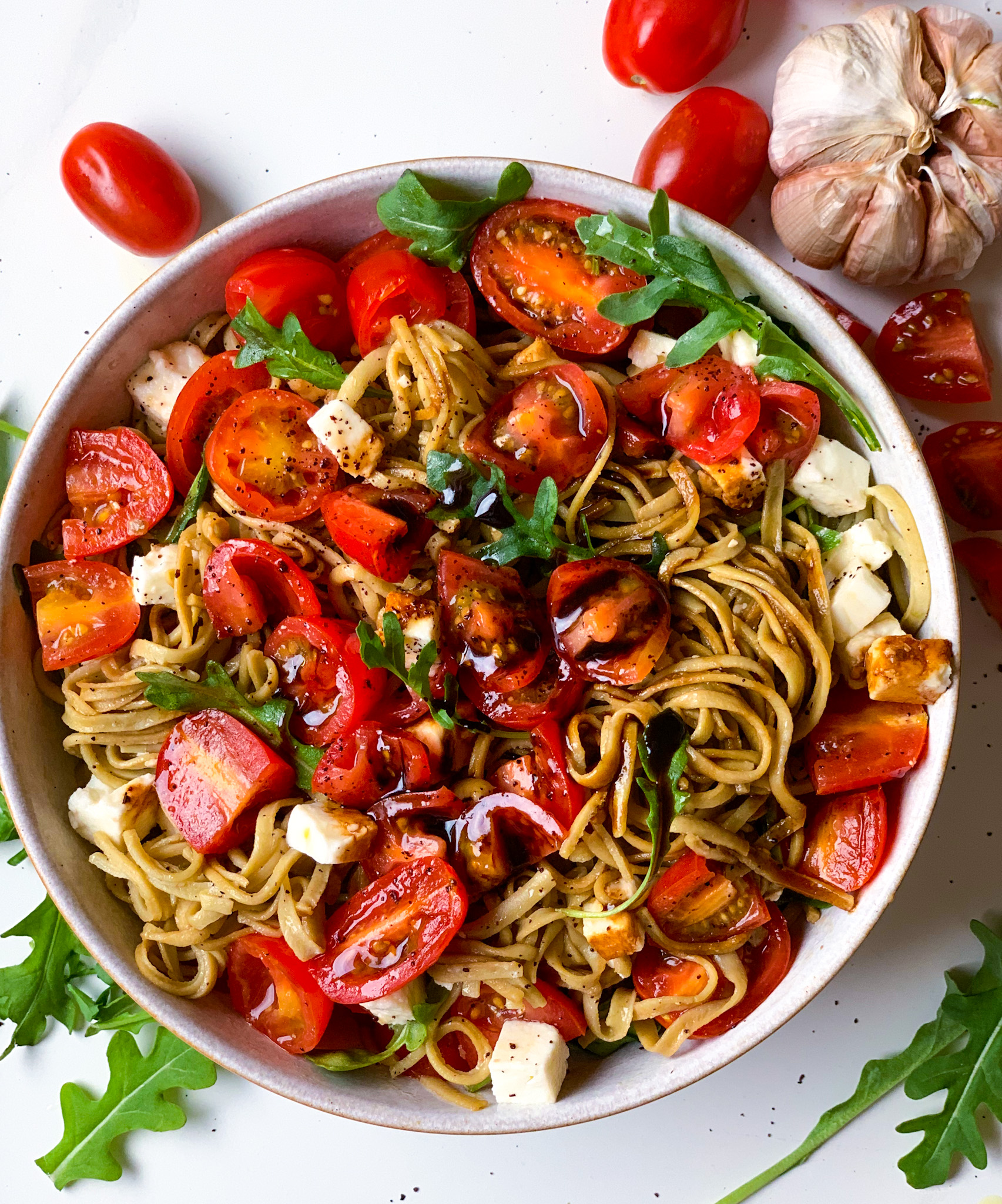 Spaghetti Aglio e Olio with Balsamic