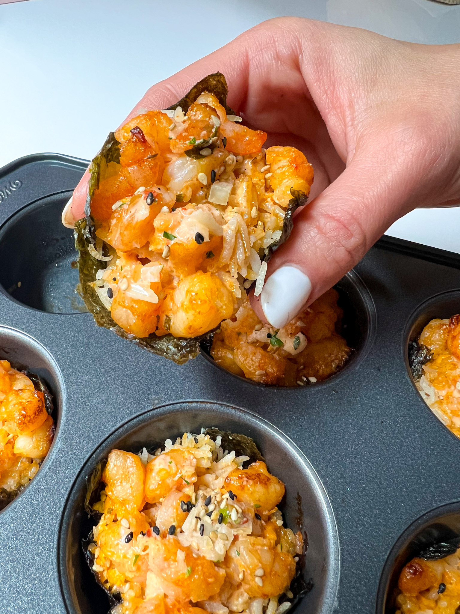 Easy Shrimp Sushi Bake Cups